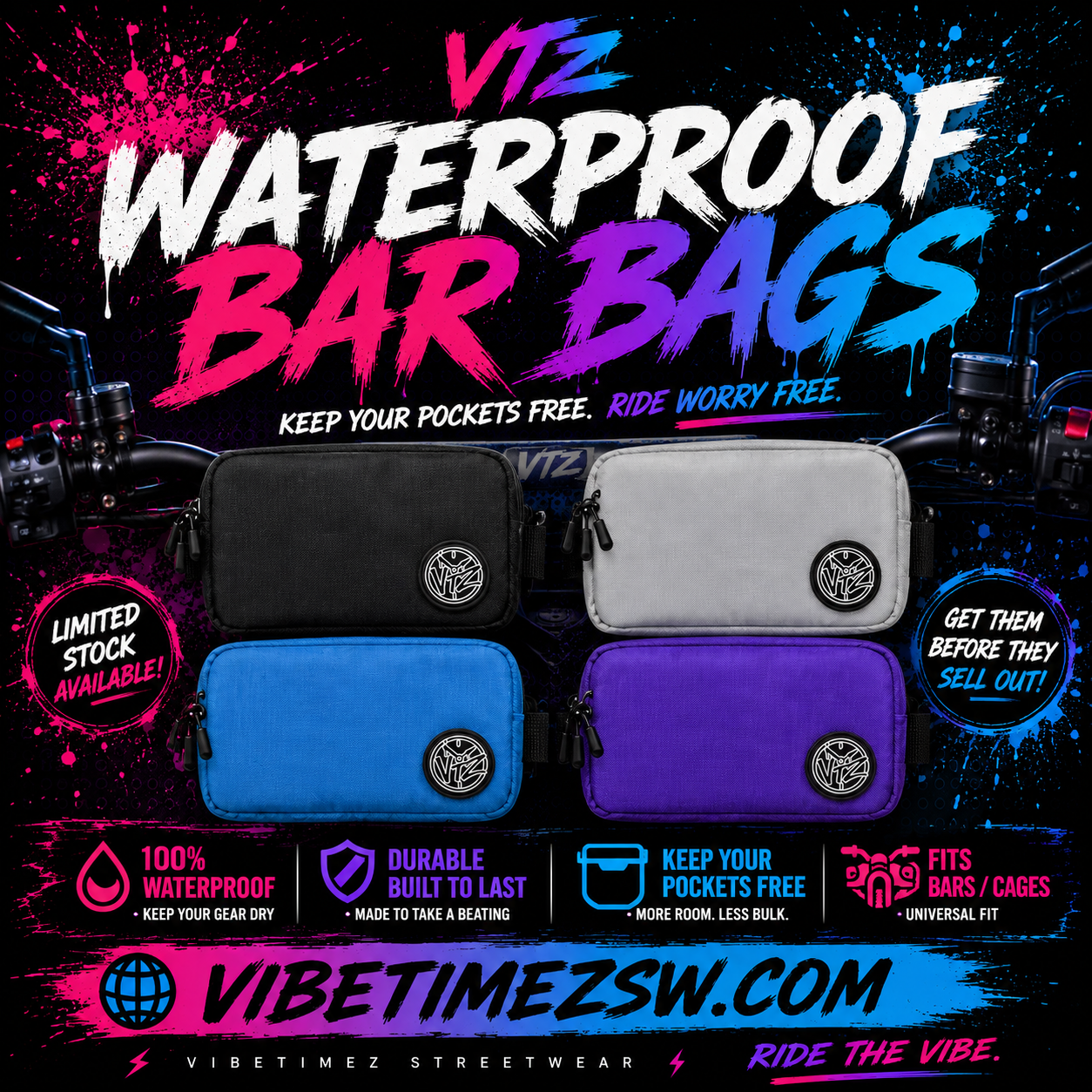 VTZ Waterproof Bar Bags