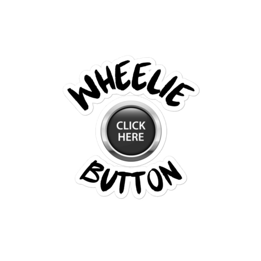 Wheelie Button sticker