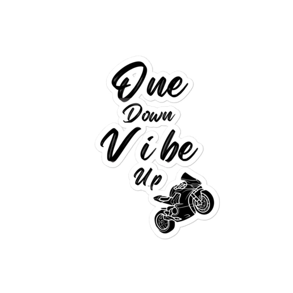 One down Vibe Up stickers