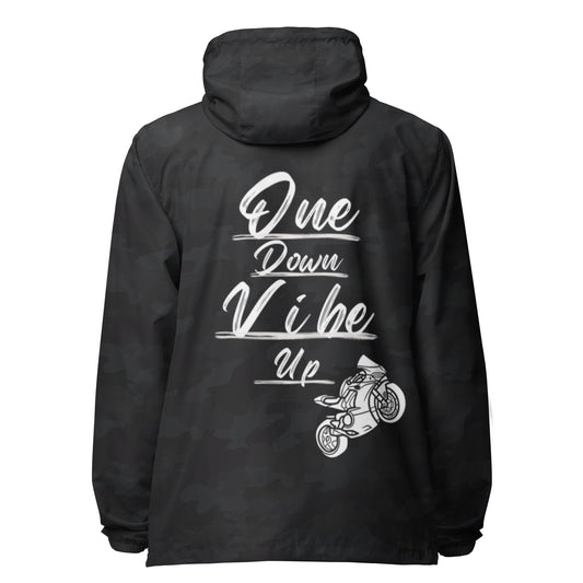 One Down Vibe Up Unisex lightweight zip up windbreaker