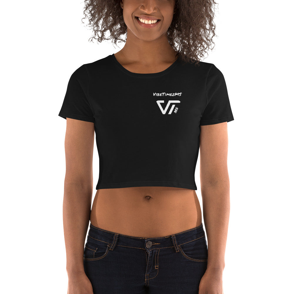 One Down Vibe Up Crop Tee