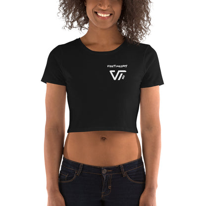 Just Keep Vibing  Crop Tee